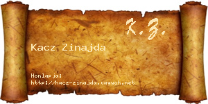 Kacz Zinajda névjegykártya